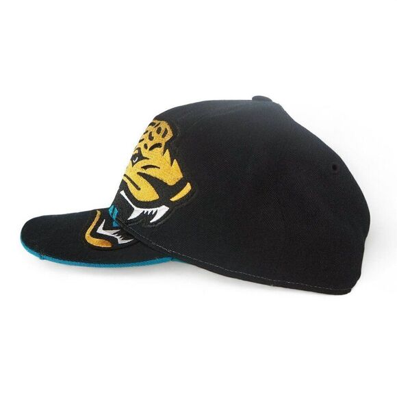 Reebok Vintage Jacksonville Jaguars Large Logo Fitted NFL Hat Black / Multicolor - Picture 2 of 10